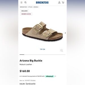 Birkenstock Arizona Big Buckle Sandals in Sandcastle